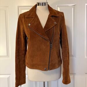 Blank NYC Women's Suede Moto Jacket in Spice, size Medium